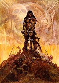 A Frazetta Conan, oozing sexism and bad morals.